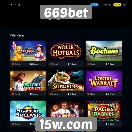 Análise da variedade de jogos disponíveis no 669bet